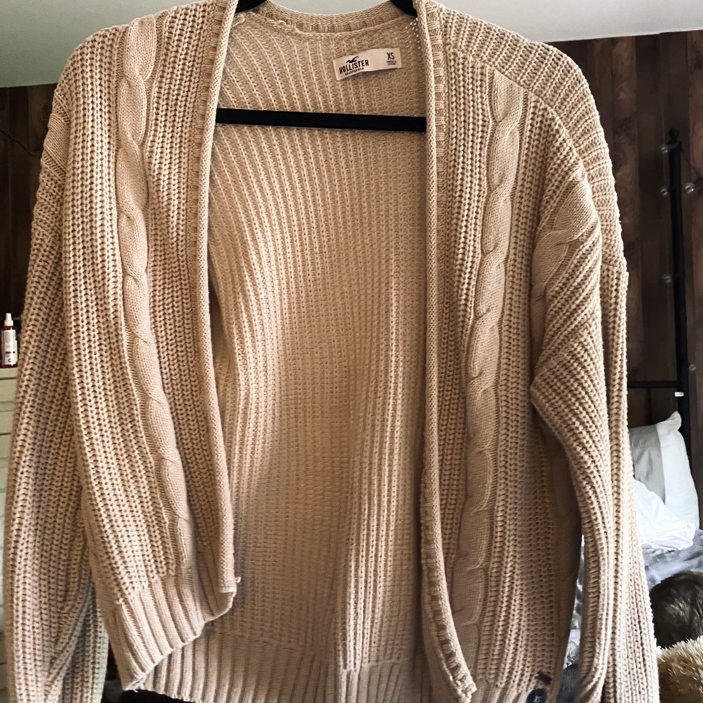 NWT Hollister Tan Cardigan XS